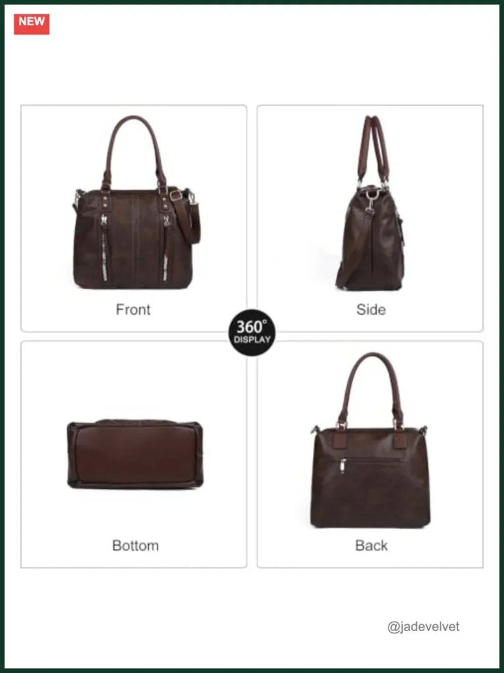 Large Hobo Satchel Purse for Women Shoulder Bags Vegan Leather